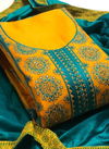 Orange Colour Latest Fancy Designer Casual Wear Pure Cotton Embroidery Worked Dress Material Collection 105